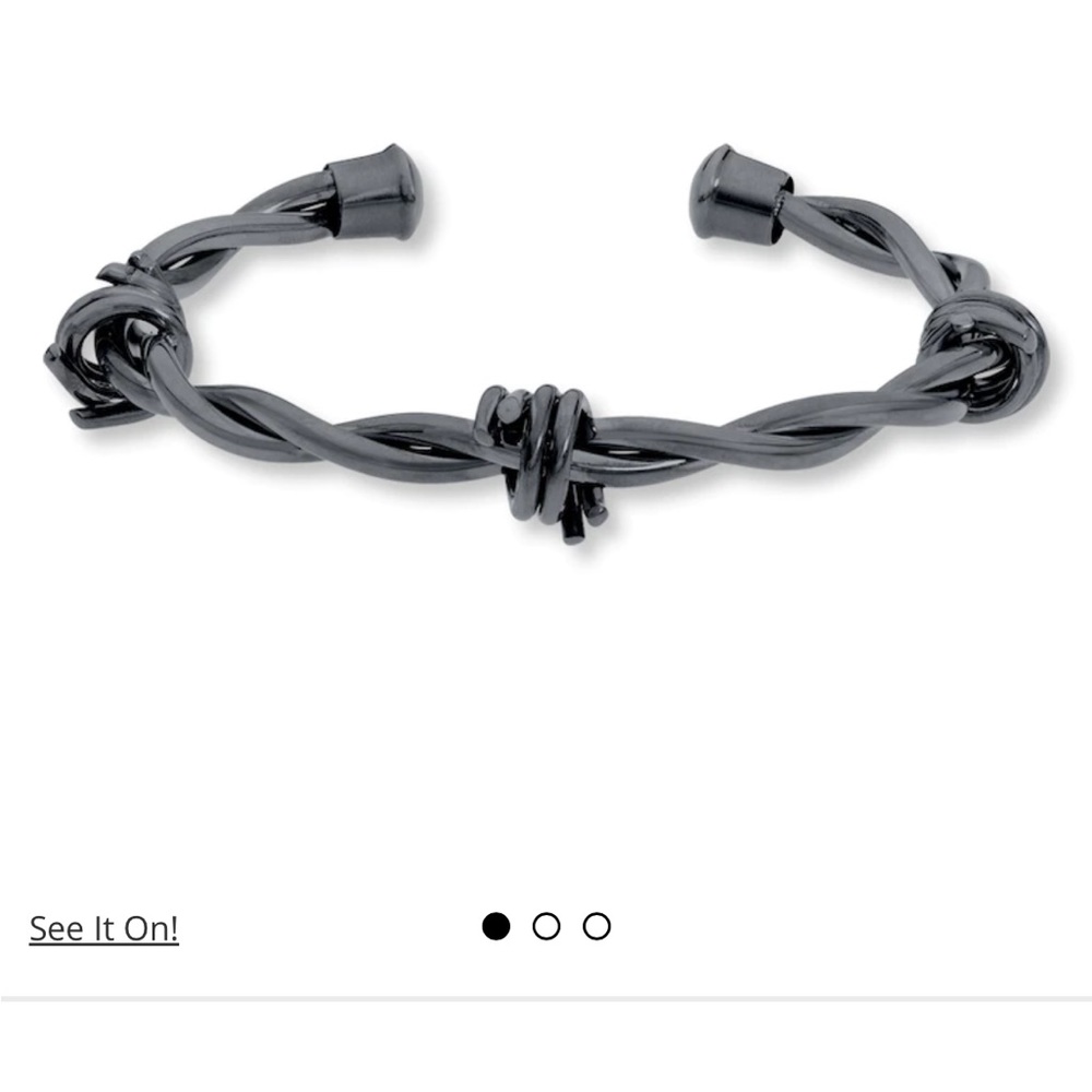 Kay Jewelers mens barb wire cuff bracelet